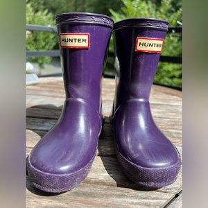Hunter Wellington Rain Boots - Purple - Toddler UK 6 / US 7